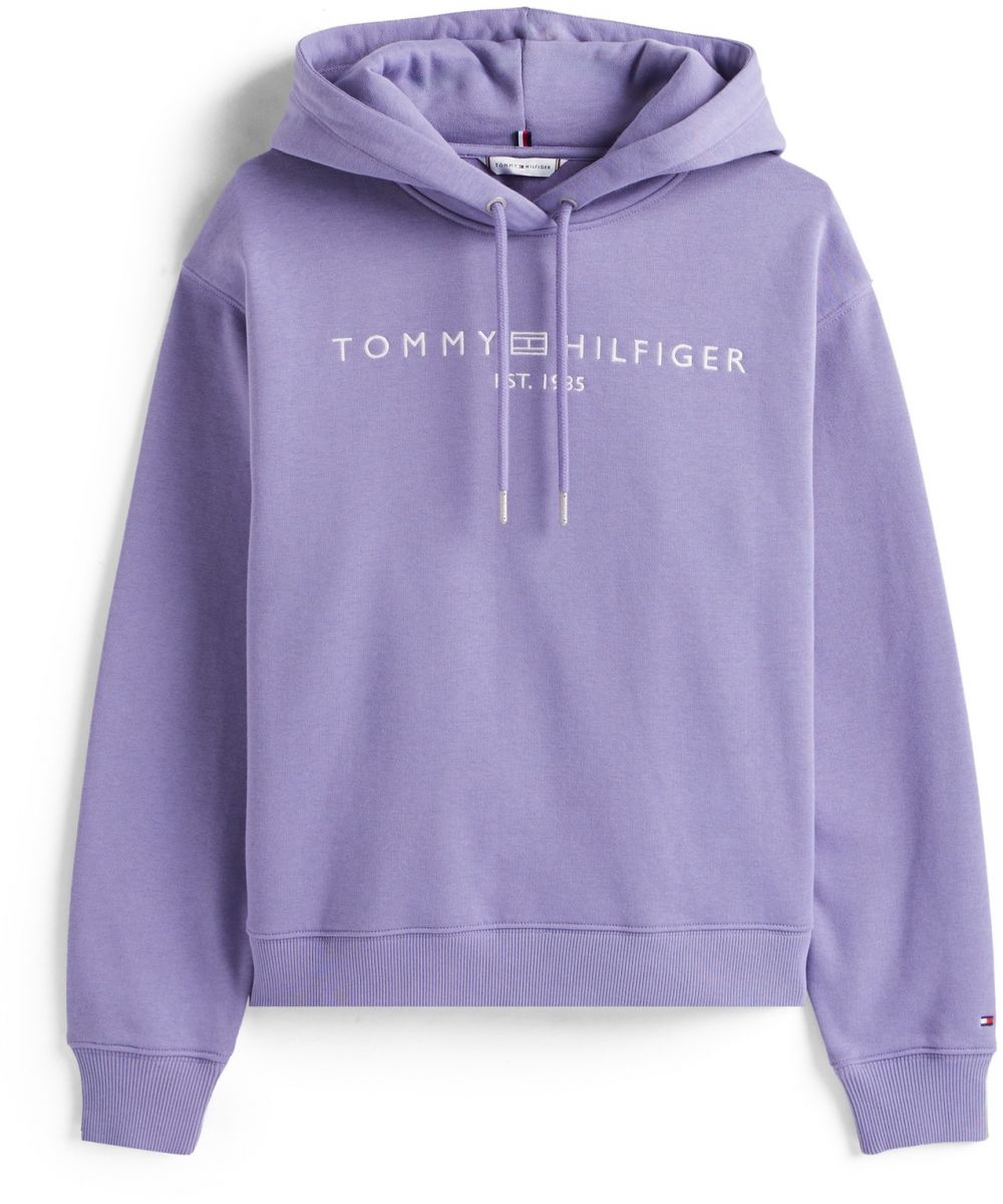 TOMMY HILFIGER Mikina  fialová / biela