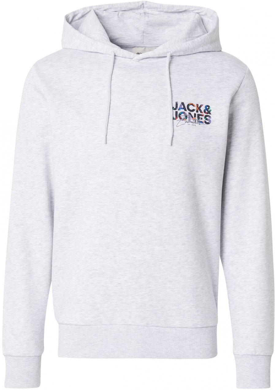 JACK & JONES Mikina 'JJGEPLAS'  fialová / oranžová / čierna / biela melírovaná