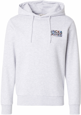 JACK & JONES Mikina 'JJGEPLAS'  fialová / oranžová / čierna / biela melírovaná