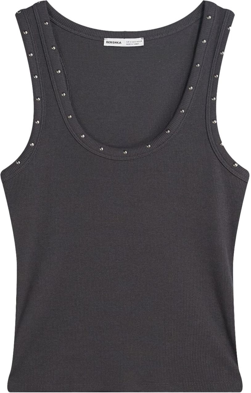 Bershka Top  tmavosivá