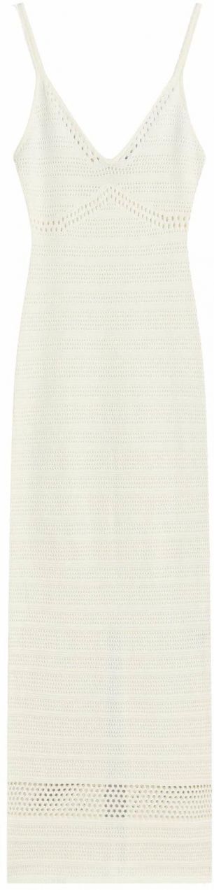 Bershka Pletené šaty  biela