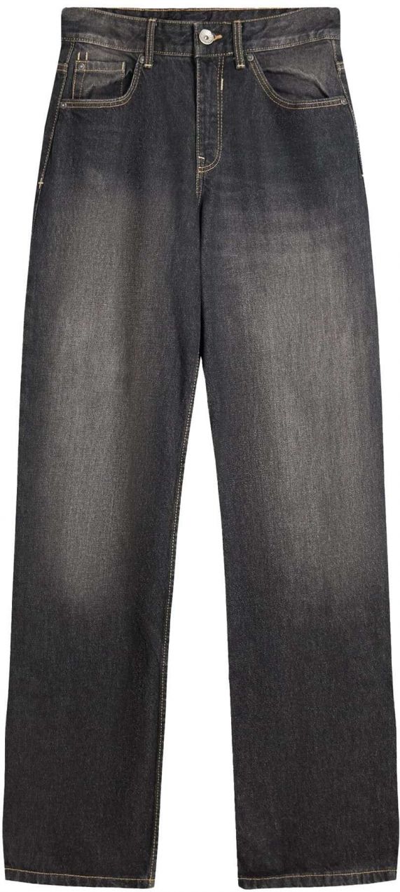 Bershka Džínsy  čierny denim