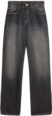 Bershka Džínsy  čierny denim