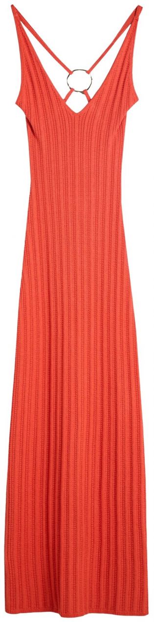 Bershka Pletené šaty  červená