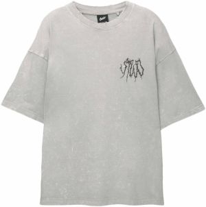 Pull&Bear Tričko 'STWD'  antracitová / svetlosivá / čierna