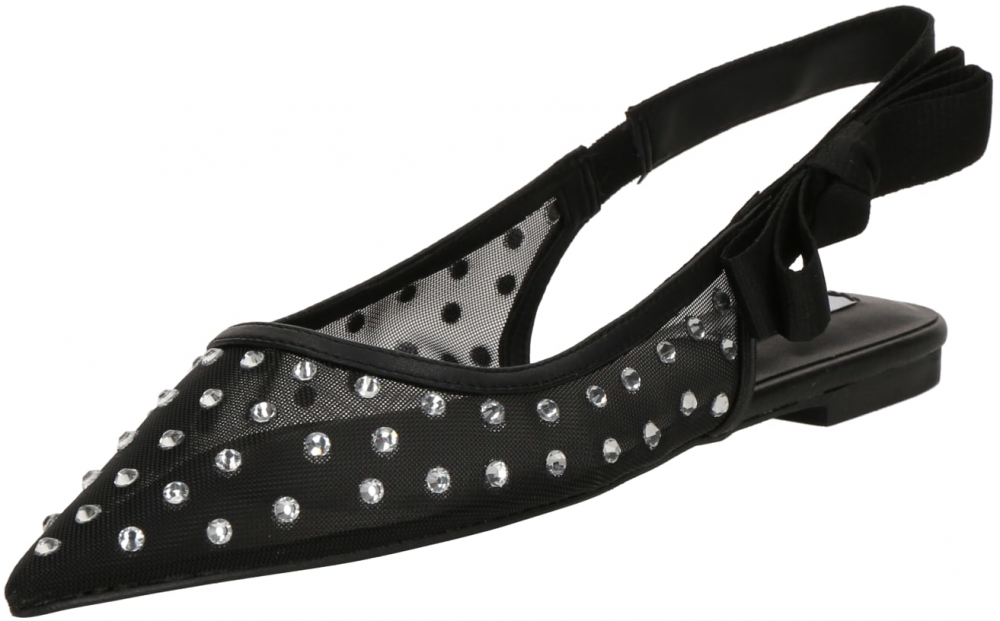 STEVE MADDEN Baleríny s ramienkom 'Olyvia-R'  čierna / strieborná