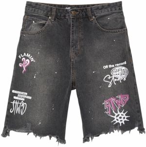 Pull&Bear Džínsy  fialová / čierny denim / biela