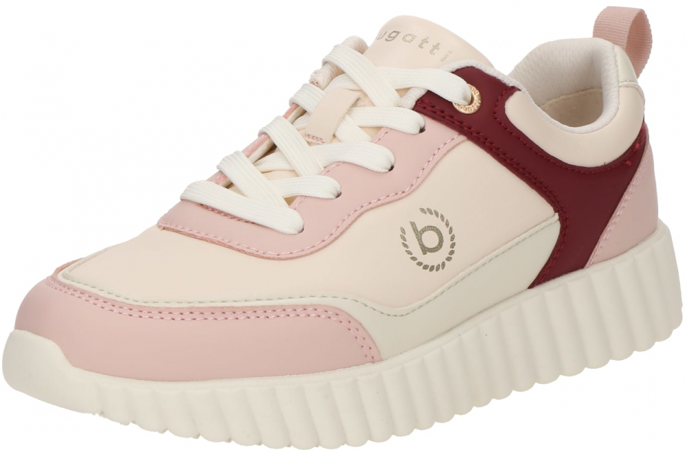 bugatti Nízke tenisky 'AI6'  svetlobéžová / ružová / rosé / tmavočervená