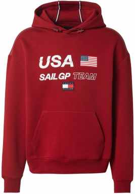 TOMMY HILFIGER Mikina 'SAIL'  námornícka modrá / červená / biela