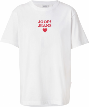 JOOP! Jeans Tričko 'Tymber'  jasne červená / biela