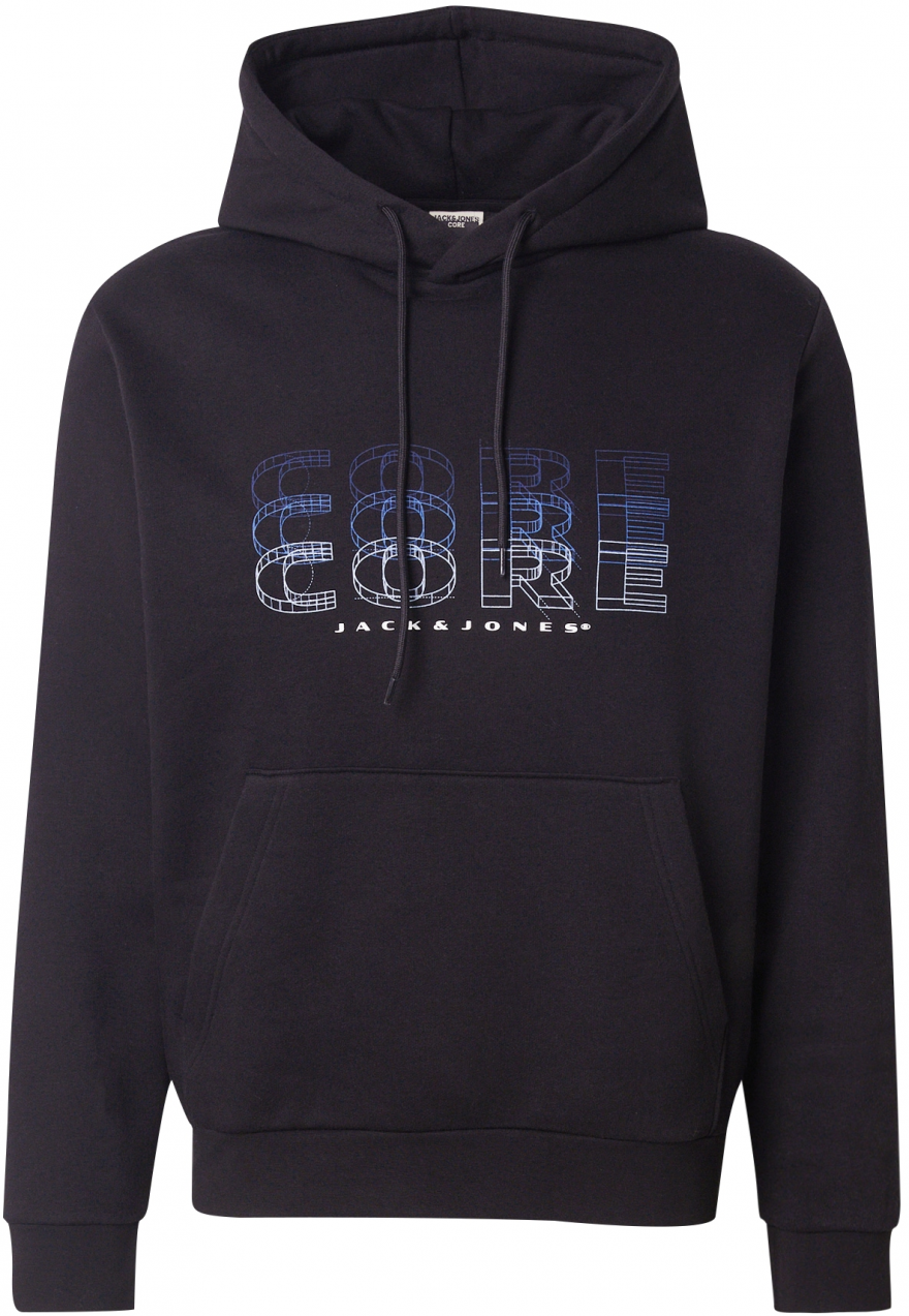 JACK & JONES Mikina 'JCOFUSION'  modrá / čierna / biela