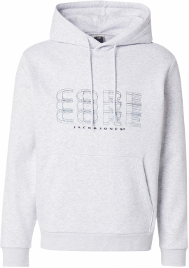 JACK & JONES Mikina 'JCOFUSION'  námornícka modrá / biela melírovaná