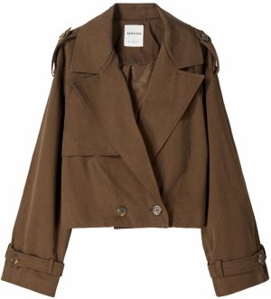 Bershka Prechodná bunda  hnedá
