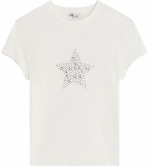 Bershka Tričko  strieborná / šedobiela