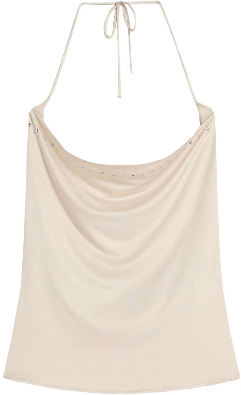 Bershka Top  šedobiela