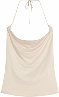 Bershka Top  šedobiela
