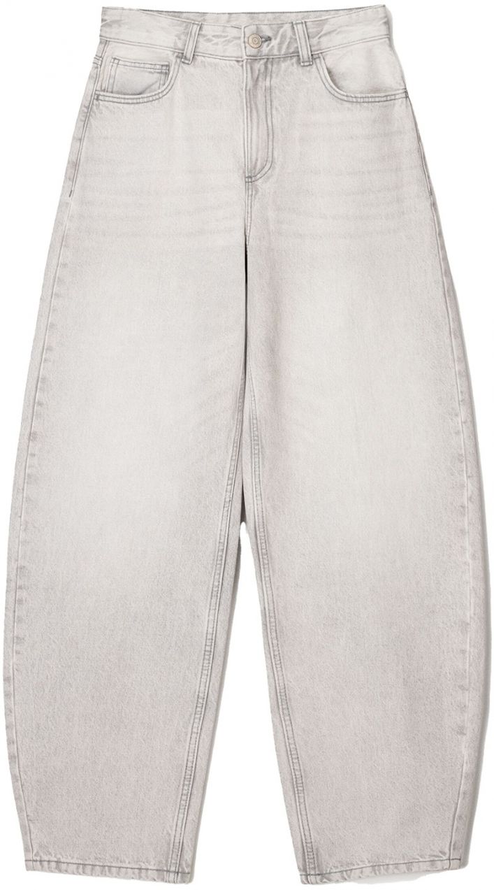 Bershka Džínsy  svetlosivá