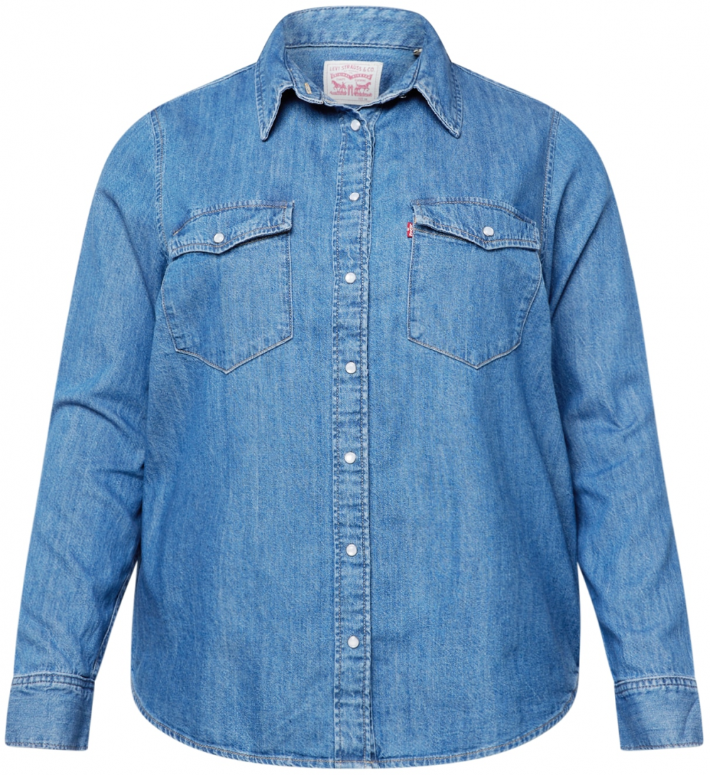 Levi's® Plus Blúzka 'Iconic Western Shirt '  modrá denim