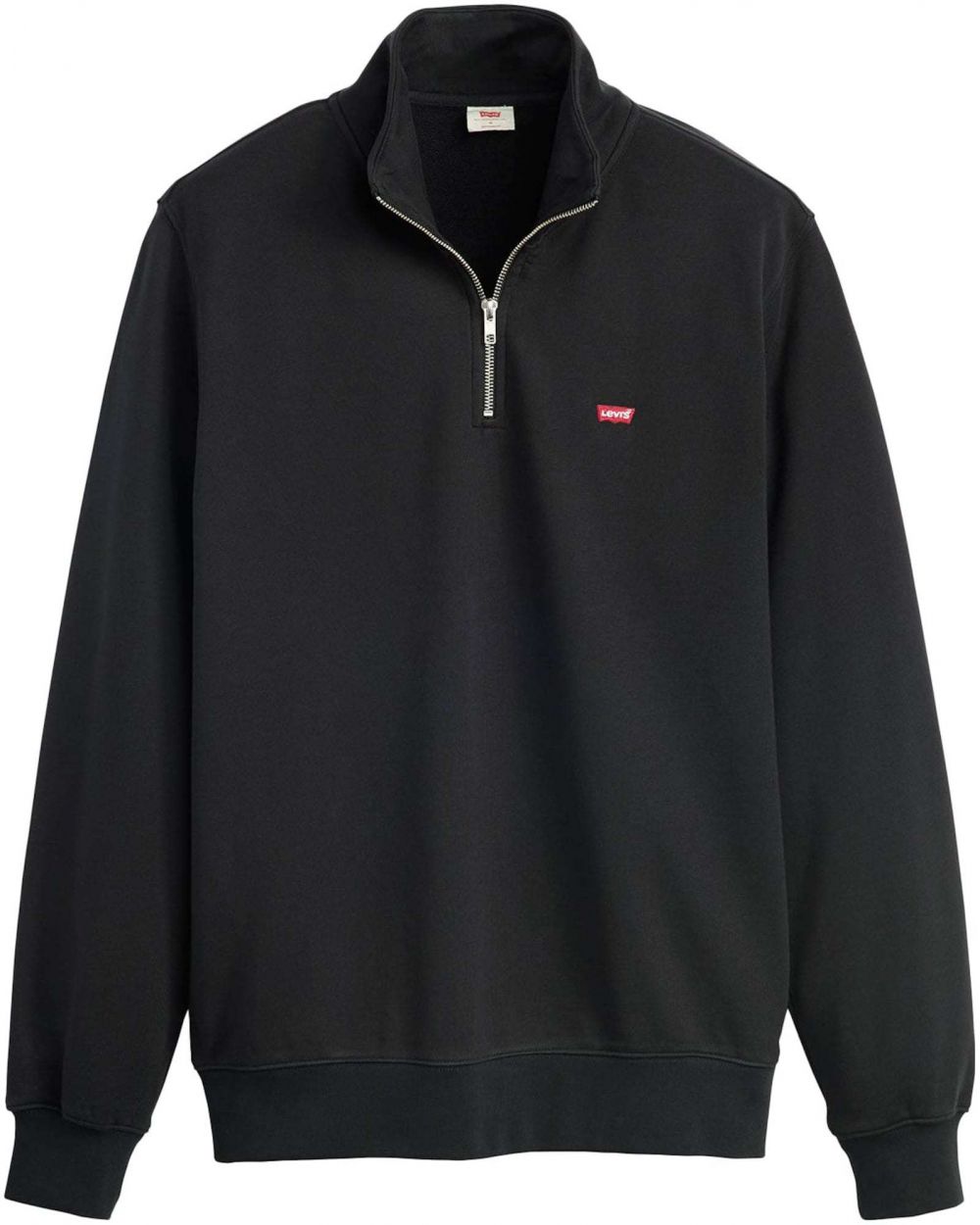 LEVI'S ® Mikina 'Original Housemark Quarter-Zip Pullover'  červená / čierna / biela
