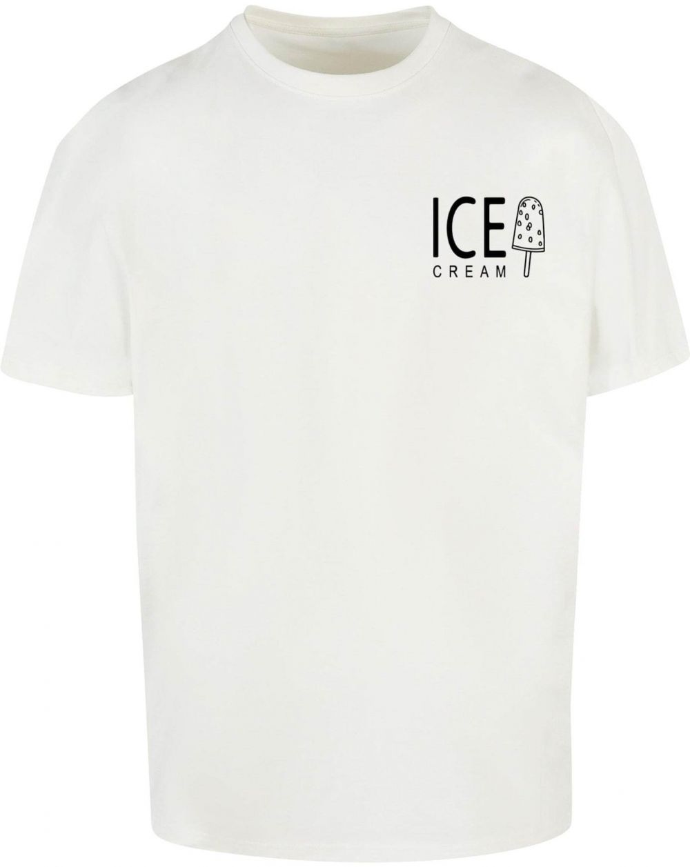 Merchcode Tričko 'Ice Cream'  čierna / biela