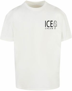 Merchcode Tričko 'Ice Cream'  čierna / biela