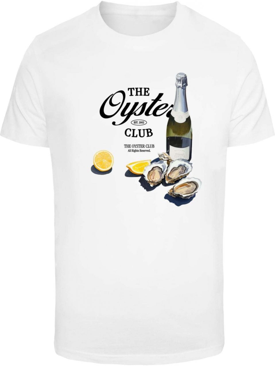 Mister Tee Tričko 'The Oyster Club'  žltá / tmavozelená / čierna / biela