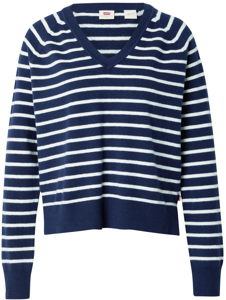 LEVI'S ® Sveter 'Supersoft V-Neck Cardigan'  námornícka modrá / biela