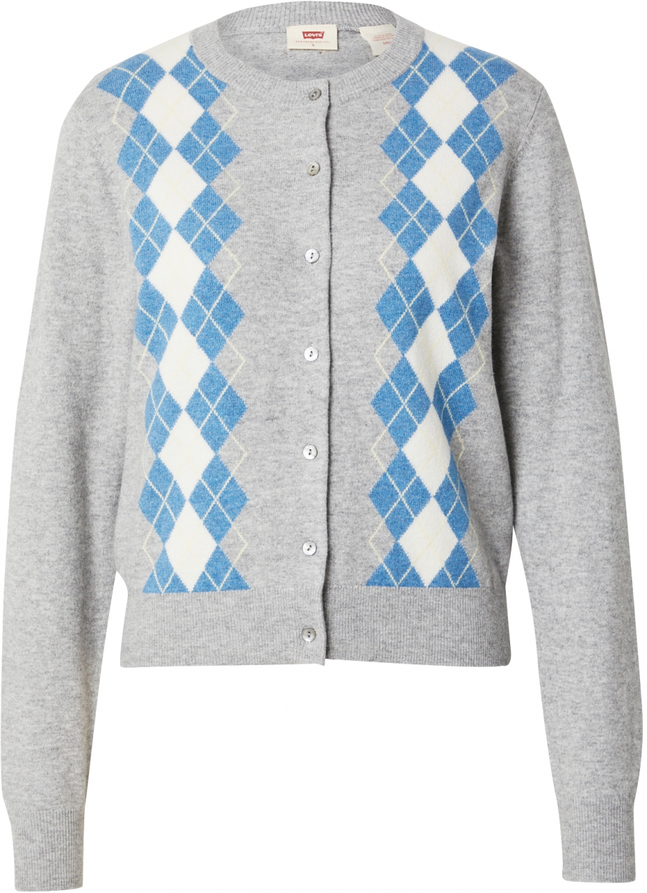 LEVI'S ® Kardigán 'Supersoft Crewneck Cardigan'  svetlomodrá / sivá melírovaná / biela