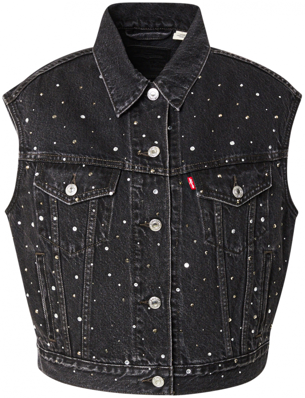 LEVI'S ® Vesta 'Shrunken '90s Trucker Vest'  čierny denim