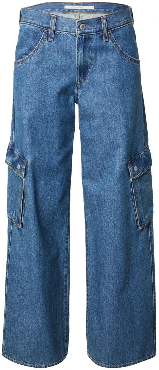 LEVI'S ® Rifľové kapsáče 'Superlow Loose Cargo Jeans'  modrá denim