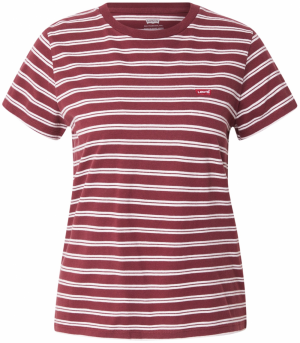 LEVI'S ® Tričko 'The Perfect Tee'  vínovo červená / biela
