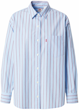 LEVI'S ® Blúzka 'Harlie Boyfriend Shirt'  svetlomodrá / svetločervená