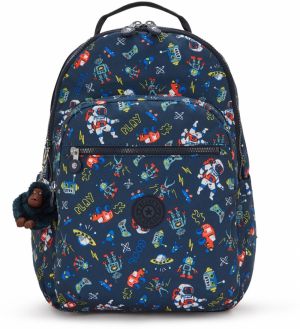 KIPLING Batoh 'Seoul Lap'  námornícka modrá / kráľovská modrá / tmavožltá / svetlosivá