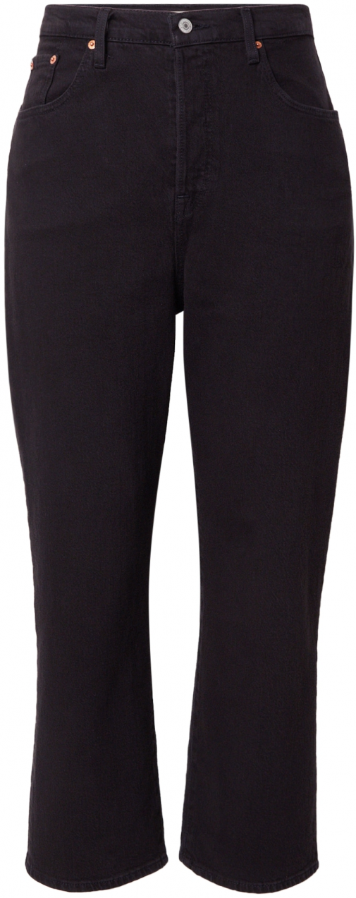 Levi's® Plus Džínsy 'Ribcage Straight Ankle '  čierny denim