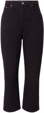 Levi's® Plus Džínsy 'Ribcage Straight Ankle '  čierny denim
