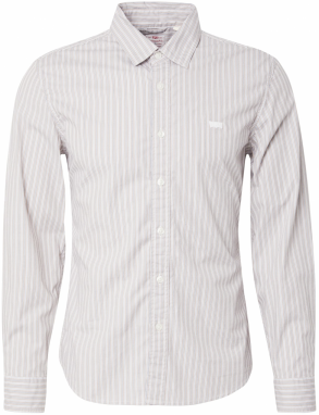 LEVI'S ® Košeľa 'Battery Housemark Slim Fit Shirt'  tmavobéžová / námornícka modrá / biela