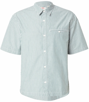 LEVI'S ® Košeľa 'Short Sleeve Zandt Cropped Shirt'  zelená / biela