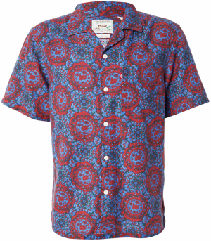 LEVI'S ® Košeľa 'Short Sleeve Sunset Standard Camp Shirt'  modrá / zelená / červená