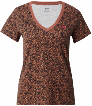 LEVI'S ® Tričko 'Perfect V-Neck Tee'  hnedá / hnedá / čierna