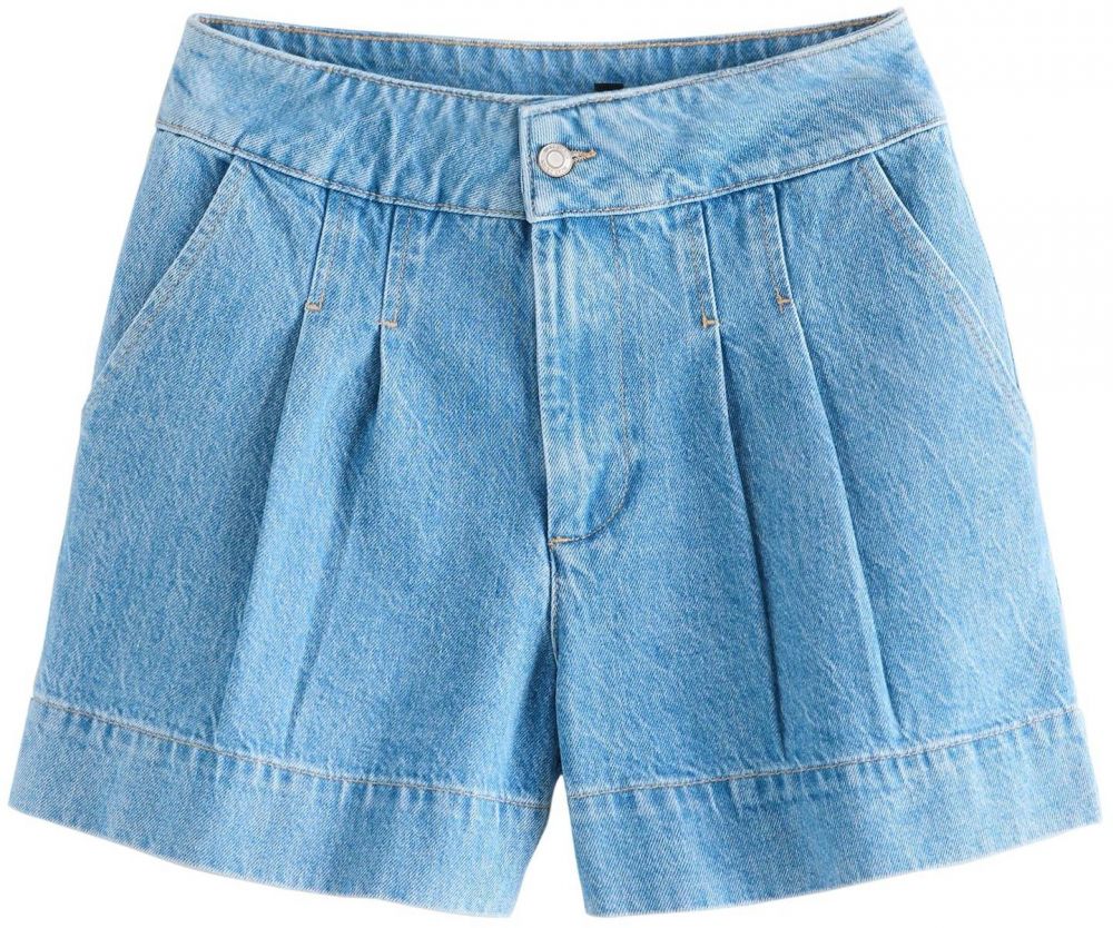 Next Plisované rifle  modrá denim
