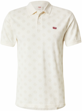 LEVI'S ® Tričko 'Housemark Polo'  svetlobéžová / tmavočervená / biela