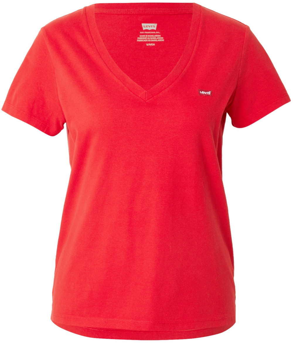 LEVI'S ® Tričko 'Perfect V-Neck Tee'  červená