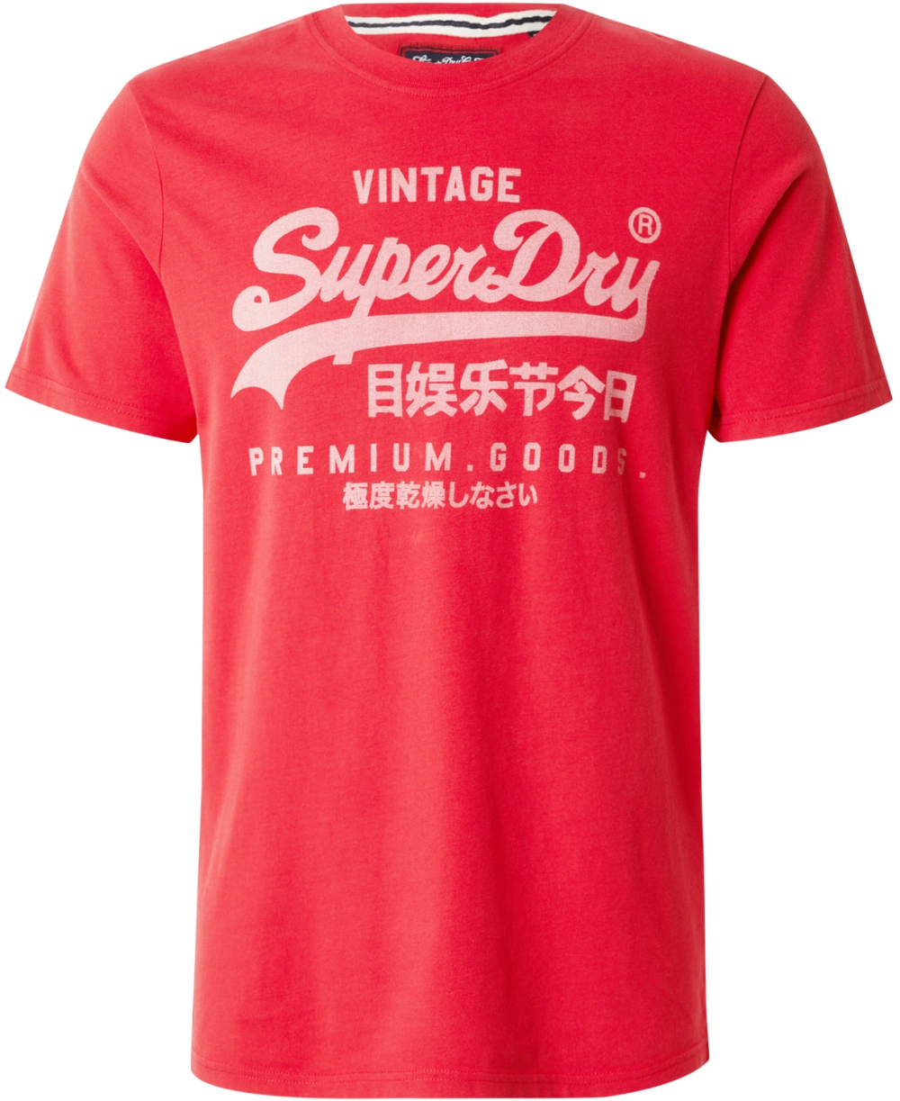 Superdry Tričko  ružová / grenadínová