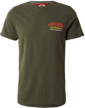 Superdry Tričko 'MOUNTAIN'  žltá / olivová / červená / biela