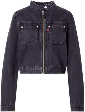 LEVI'S ® Prechodná bunda 'Moto Trucker Jacket'  čierny denim