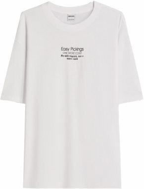 Bershka Tričko  jedľová / ružová / čierna / biela