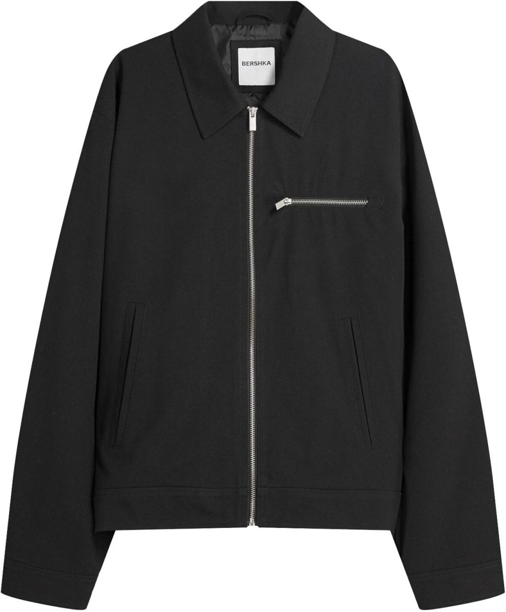 Bershka Prechodná bunda  čierna