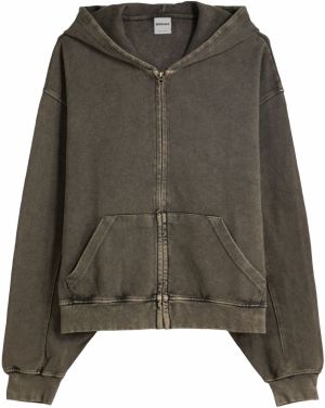 Bershka Tepláková bunda  tmavosivá