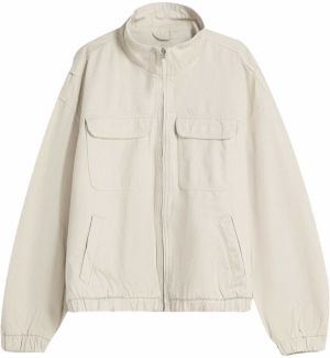 Bershka Prechodná bunda  svetlobéžová