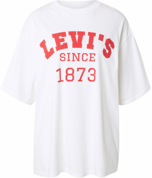 LEVI'S ® Tričko 'Graphic Short Stack Tee'  červená / biela